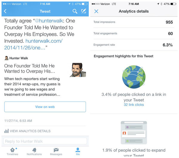 twitter funcion estadisticas