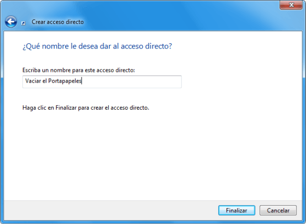 Acceso directo - paso 2