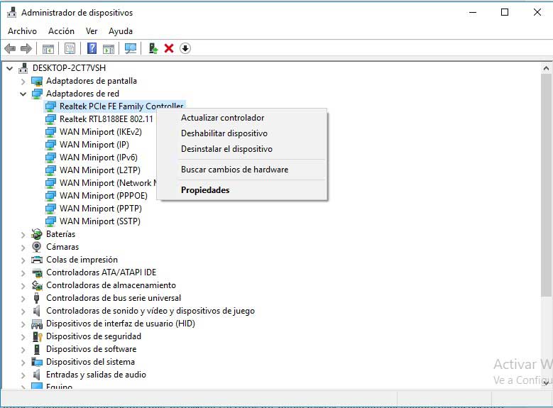 actualizar drivers y controladores desde administrador de dispositivos